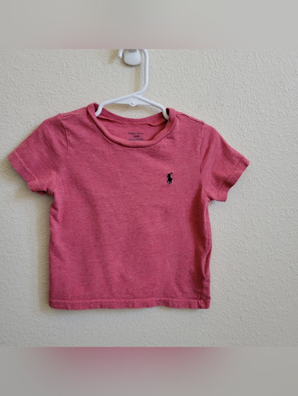 Ralph Lauren Light Red Short Sleeve Newborn Cotton T-Shirt 18 Month